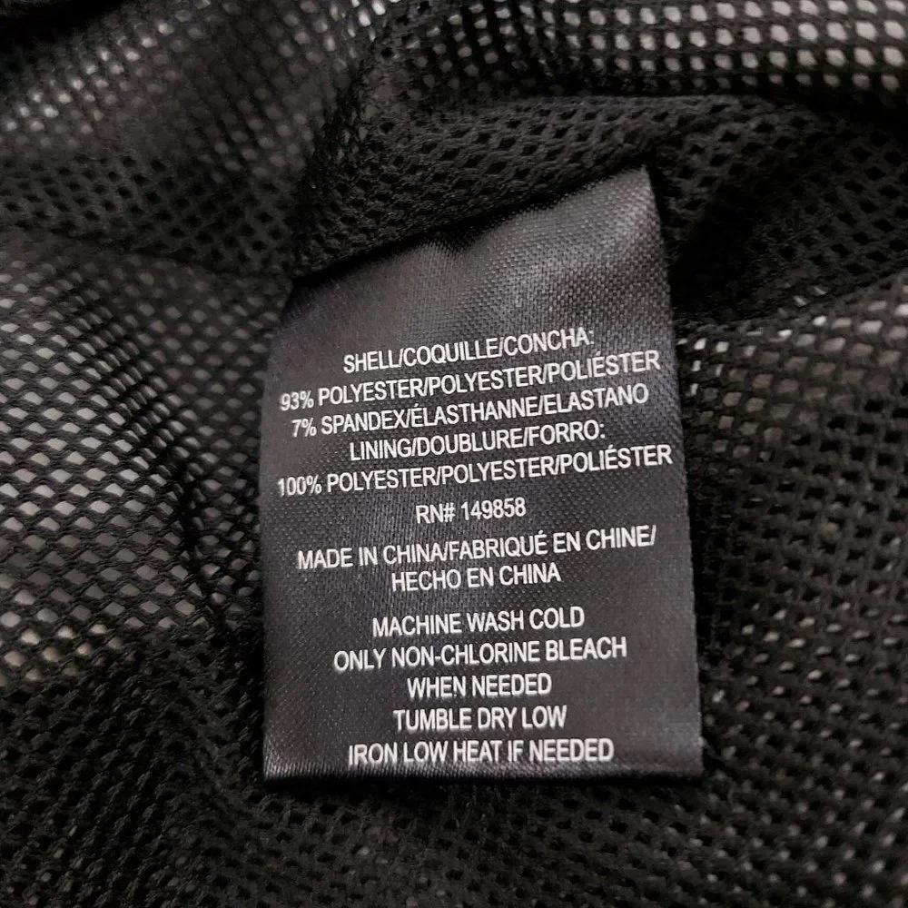 Voyager Windbreaker Jacket Mens Medium Gray Black Hooded Full Zip Waterproof